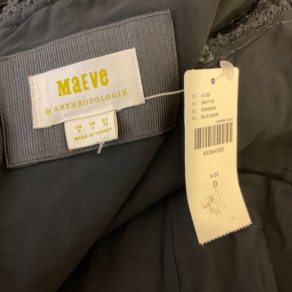 Maeve by Anthropologie Dress US 0 Black Lace Overlay Long Sleeve New NWT - Picture 13 of 13